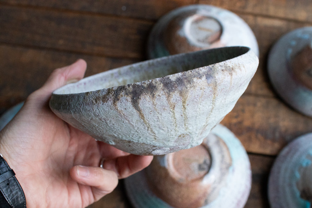 高橋燎 / 浅鉢 各種 薪窯(トレインキルン) '24個展出展作品