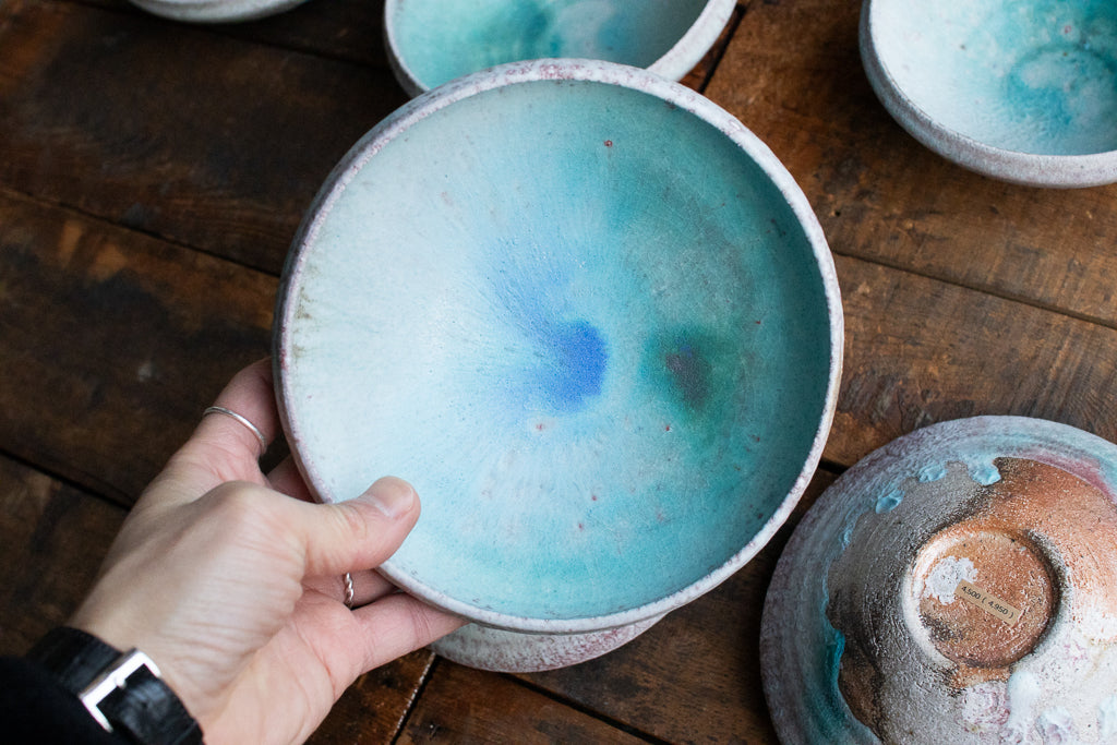 高橋燎 / 浅鉢 各種 薪窯(トレインキルン) '24個展出展作品