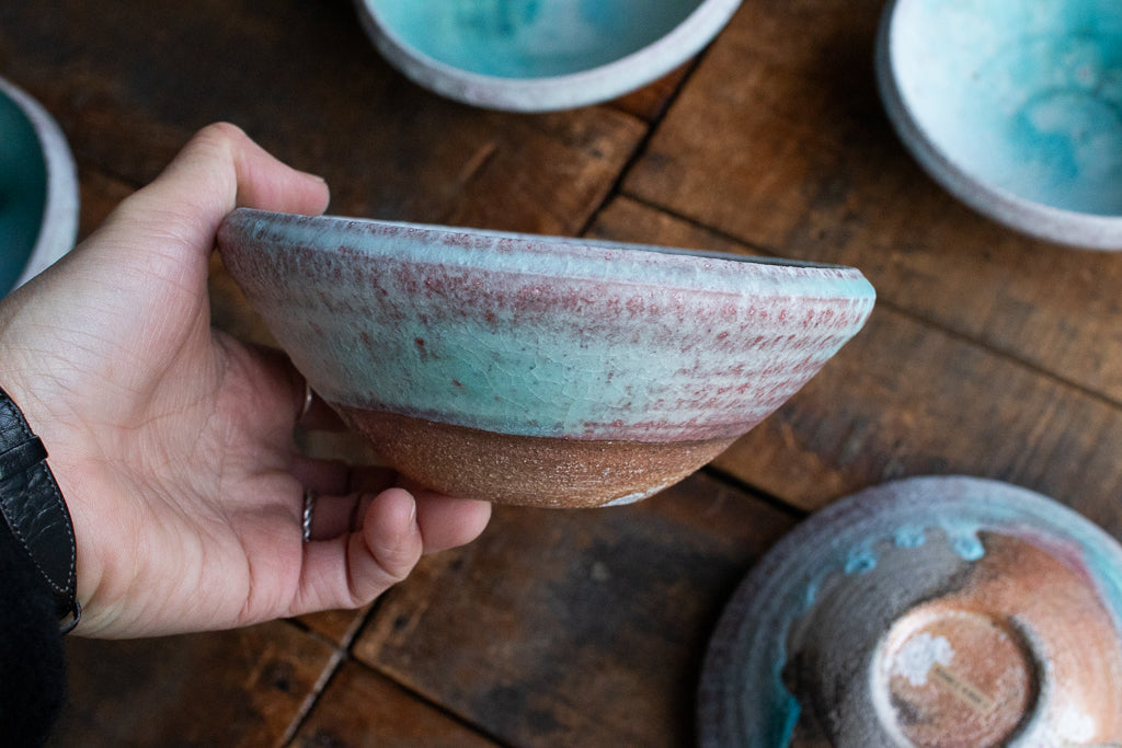 高橋燎 / 浅鉢 各種 薪窯(トレインキルン) '24個展出展作品