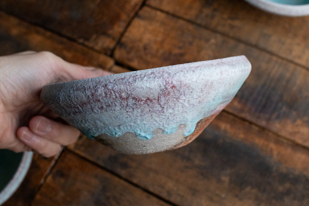 高橋燎 / 浅鉢 各種 薪窯(トレインキルン) '24個展出展作品