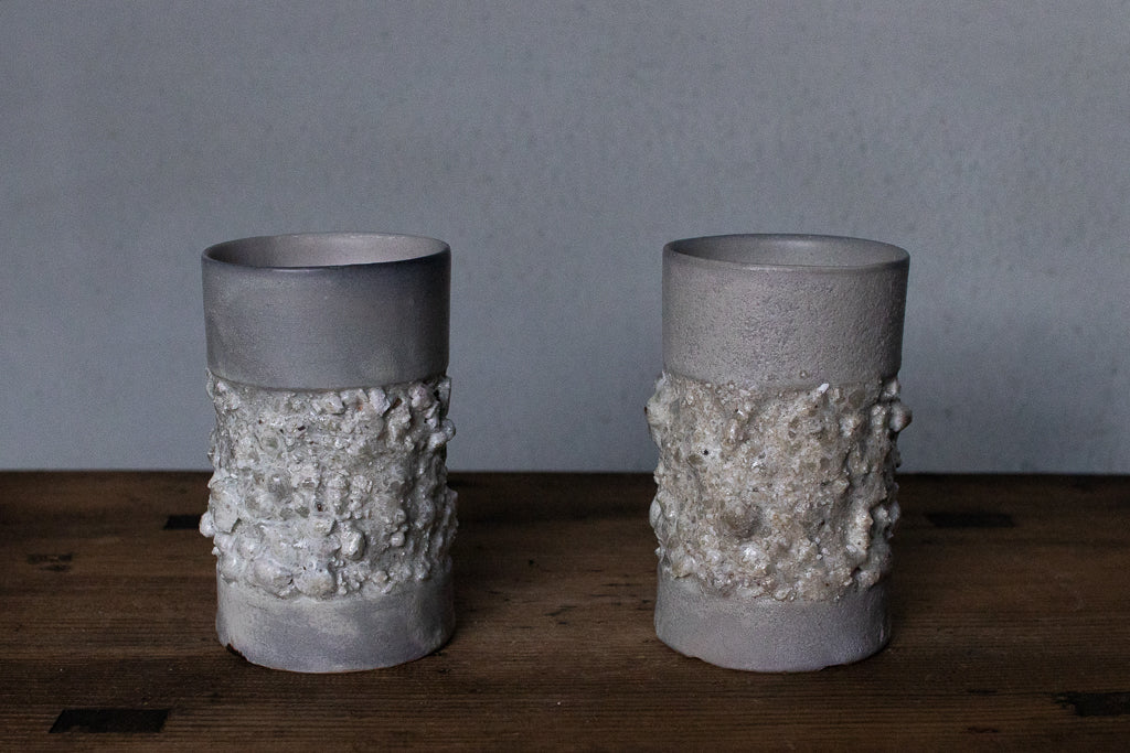 野中麟太郎 / 石のカップ(グレー・細タイプ)