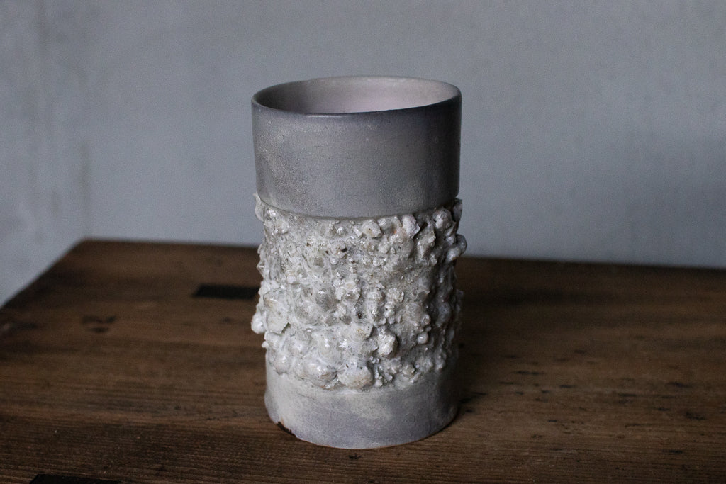 野中麟太郎 / 石のカップ(グレー・細タイプ)