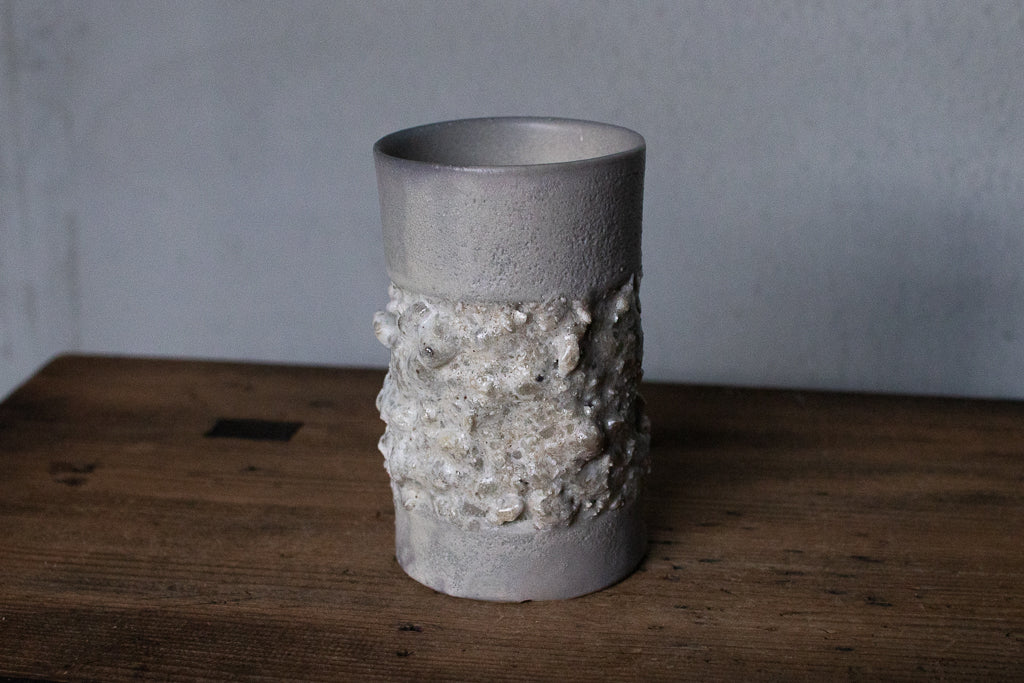 野中麟太郎 / 石のカップ(グレー・細タイプ)