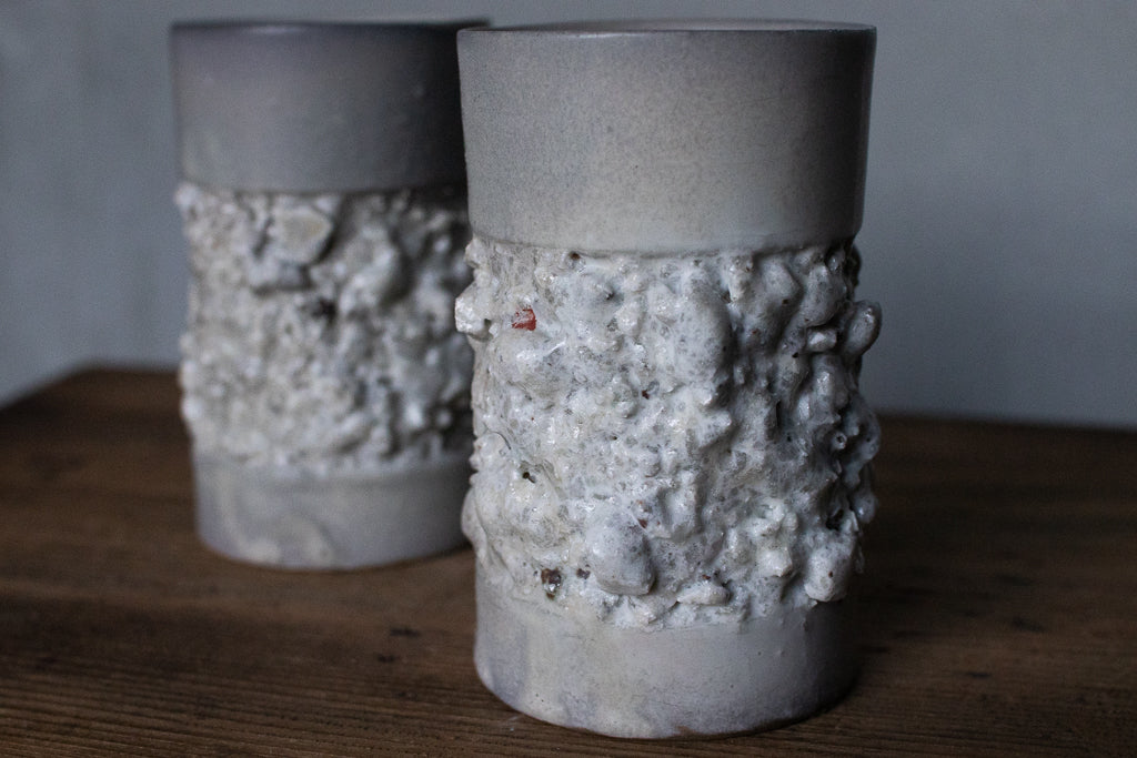 野中麟太郎 / 石のカップ(グレー・細タイプ)