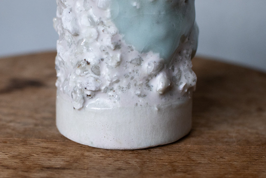 野中麟太郎 / 石のカップ(白水色ピンク・細タイプ)