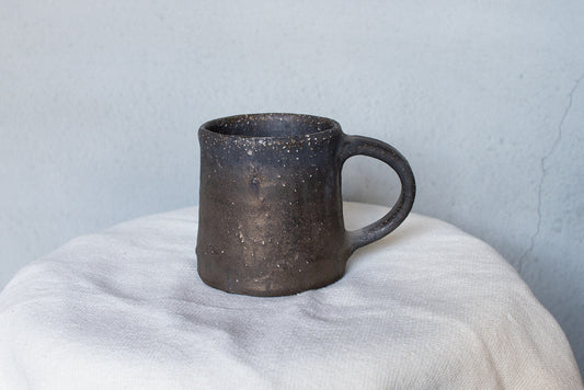 Koichi Ohara / Single-sided white and black pottery with handle Ceramics mail order