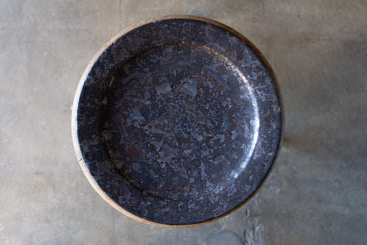 平井秀 / リムプレート(くろがね) 8寸 24.5cm