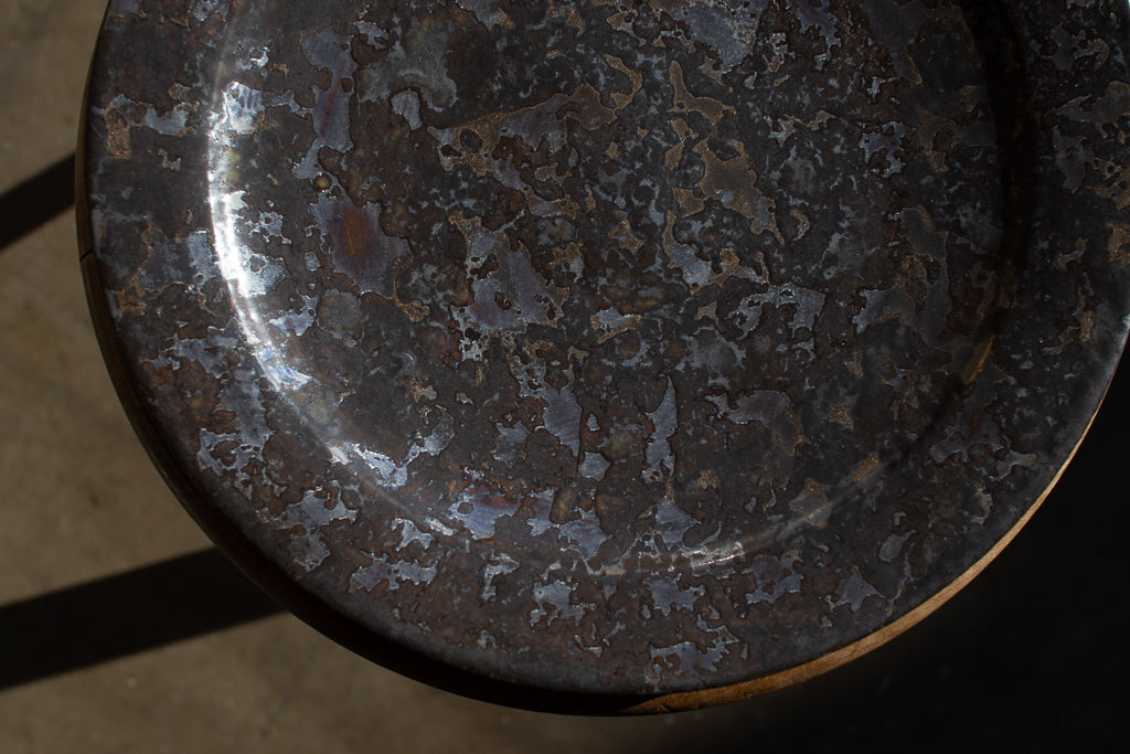 平井秀 / リムプレート(くろがね) 8寸 24.5cm