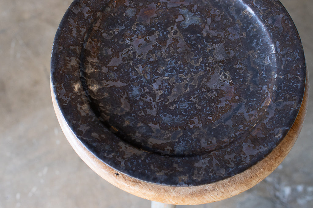 平井秀 / リムプレート(くろがね) 8寸 24.5cm