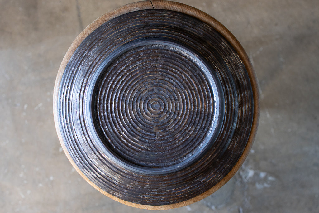 平井秀 / リムプレート(くろがね) 8寸 24.5cm