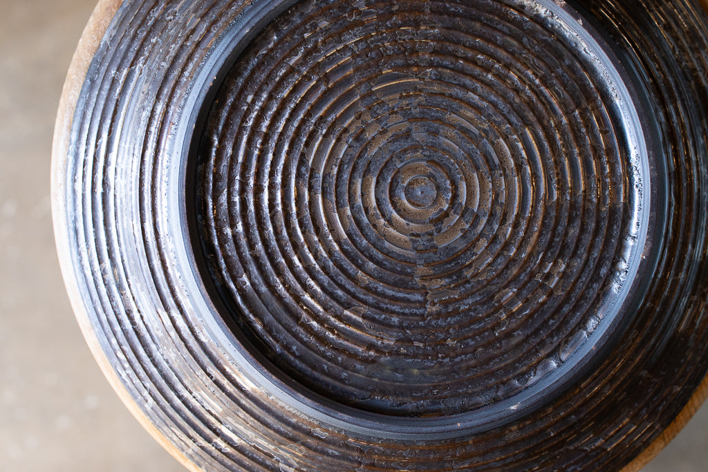 平井秀 / リムプレート(くろがね) 8寸 24.5cm