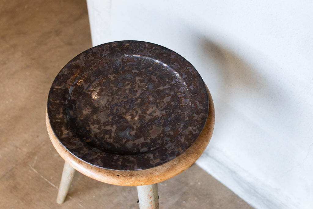 平井秀 / リムプレート(くろがね) 8寸 24.5cm