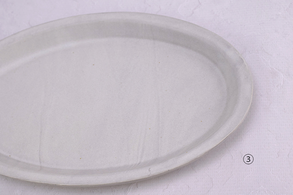 Baume / Marble Oval Plate M Gray