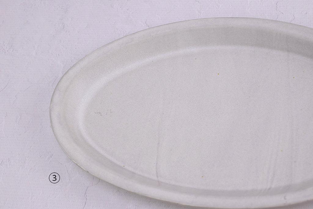Baume / Marble Oval Plate M Gray