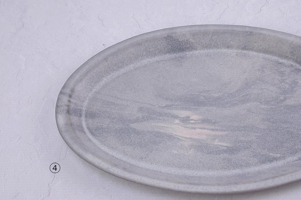 Baume / Marble Oval Plate M Gray
