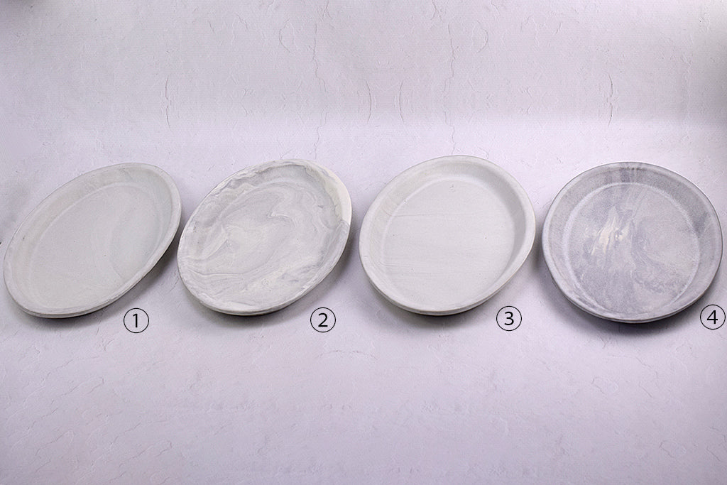 Baume / Marble Oval Plate M Gray