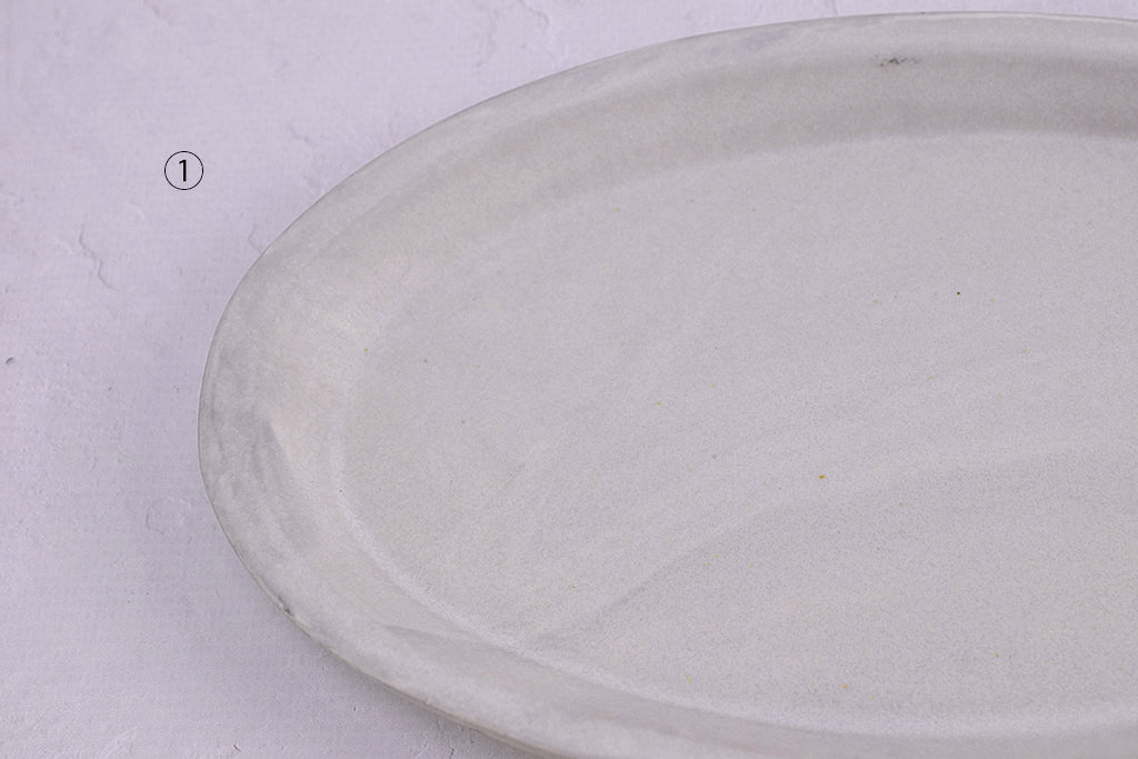 Baume / Marble Oval Plate M Gray