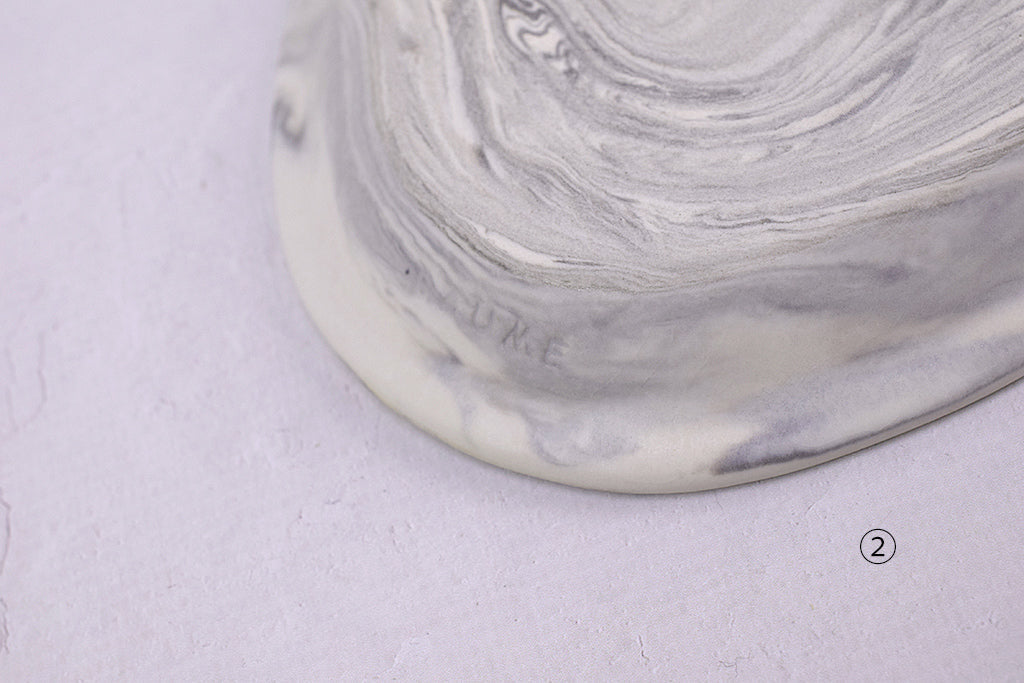 Baume / Marble Oval Plate M Gray