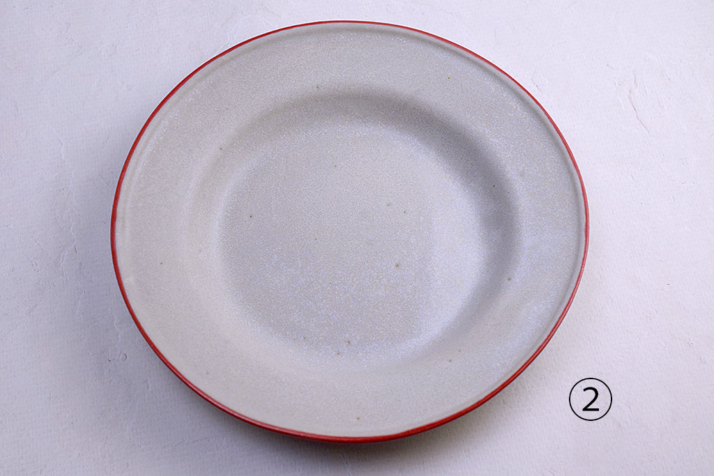 うつわボーメ / リム深皿S(グレー地)