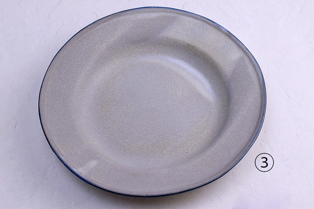 うつわボーメ / リム深皿S(グレー地)