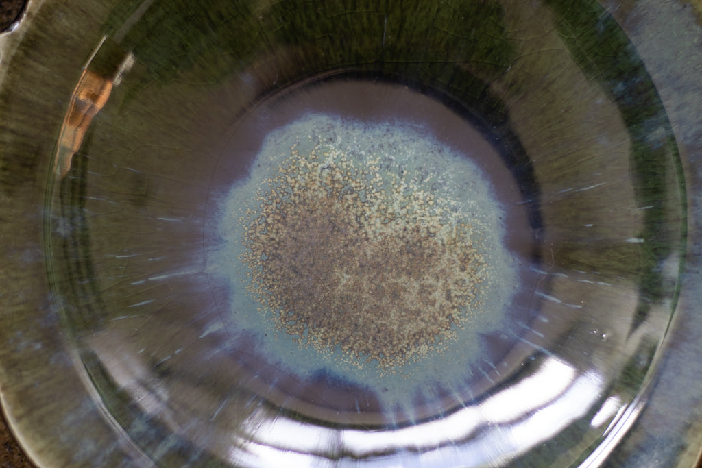 Toru Murasawa / Ryohana platter 8 inches green glitter pottery pottery mail order