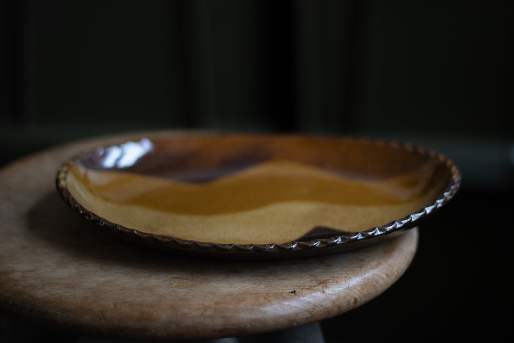 佐川義乱 / オーバル皿(オレンジ系)