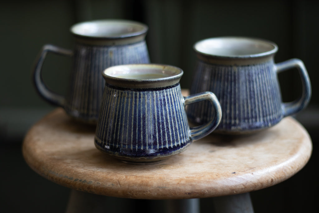 Tadahiro Nakanishi / Striped mug height (blue)
