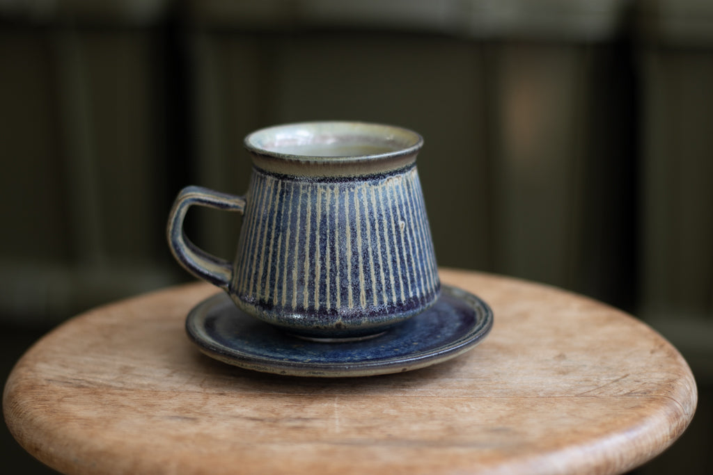 Tadahiro Nakanishi / Striped coffee cup (blue)