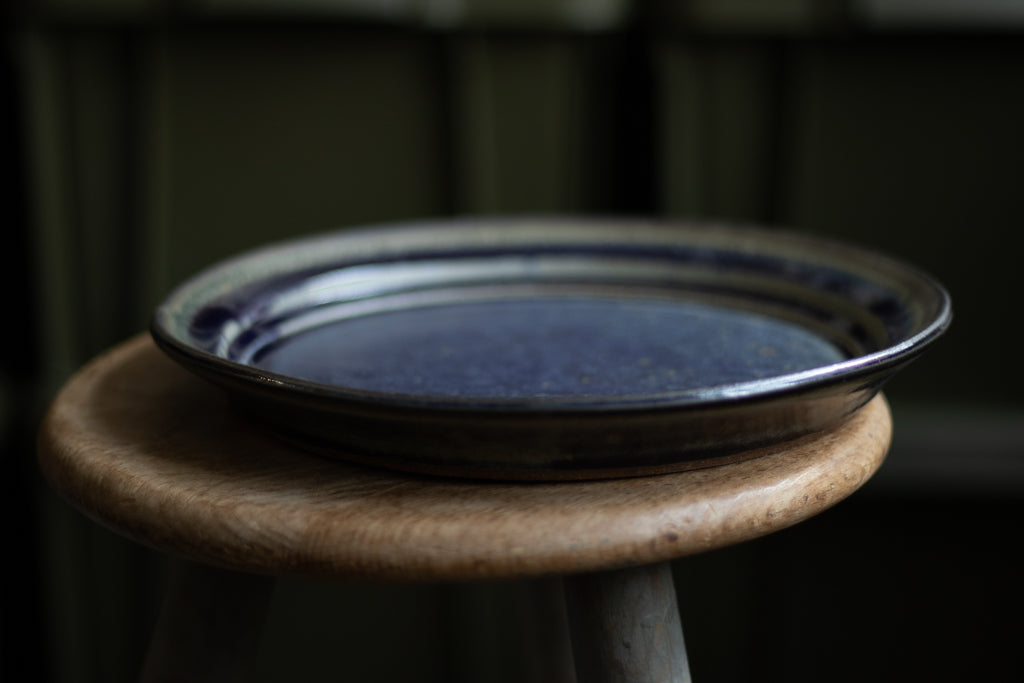 中西忠博 / 8寸プレート(青)