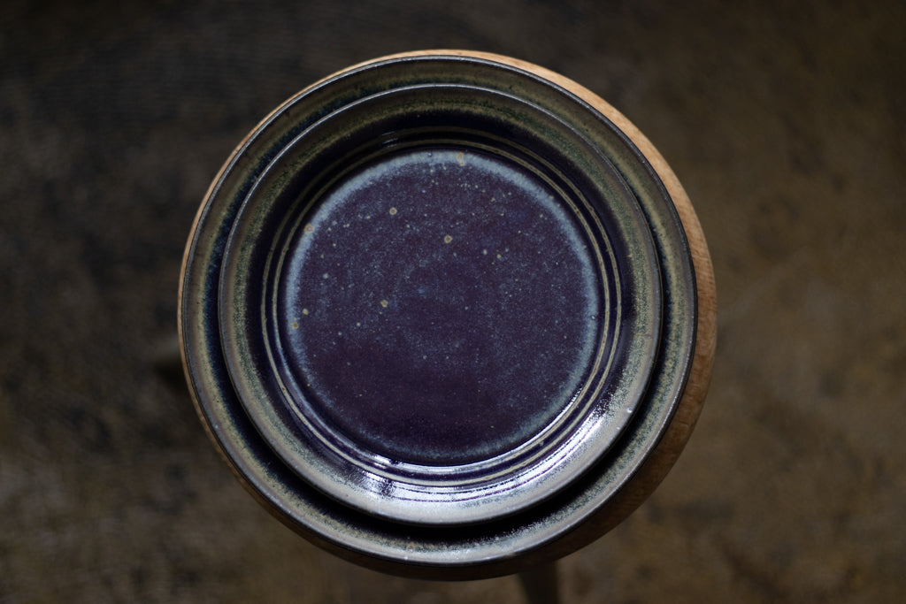 中西忠博 / 8寸プレート(青)