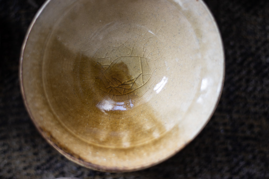 鈴木まるみ / 楕円鉢M(飴灰半掛け)