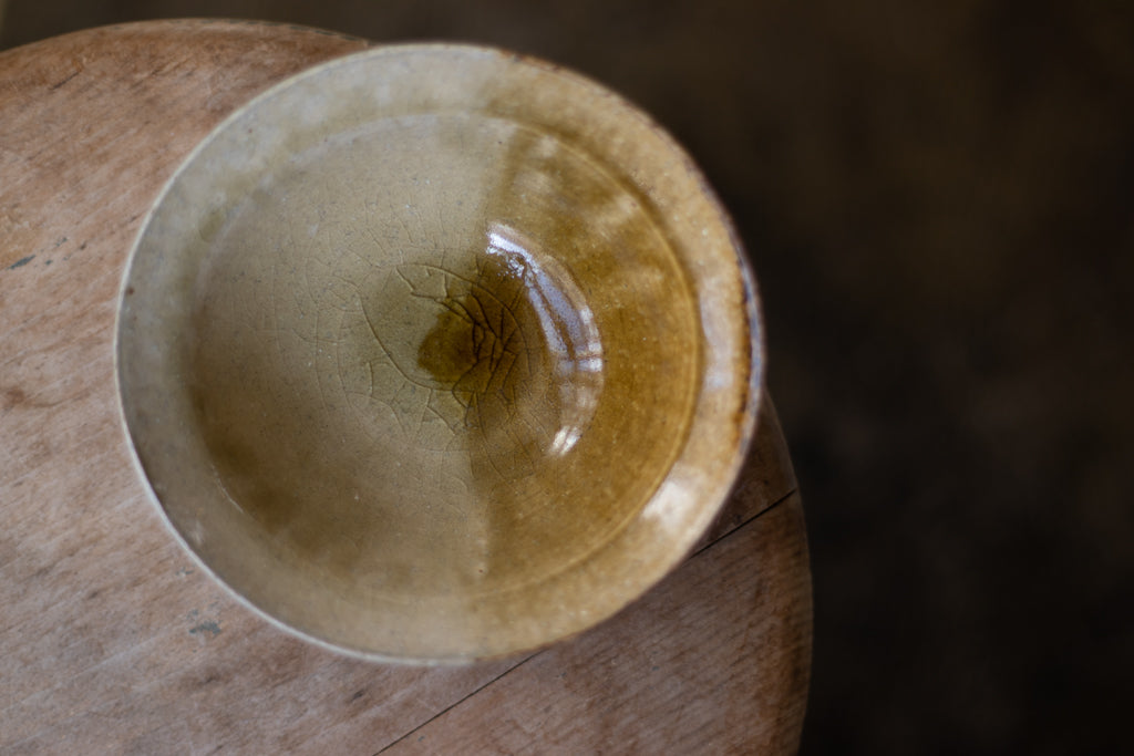 鈴木まるみ / 楕円鉢M(飴灰半掛け)