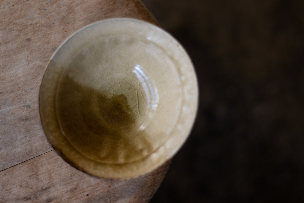 鈴木まるみ / 楕円鉢M(飴灰半掛け)