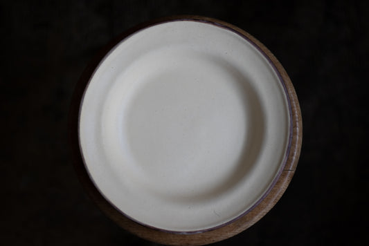 うつわボーメ / リム深皿L(茶ライン) うつわ 陶芸 通販