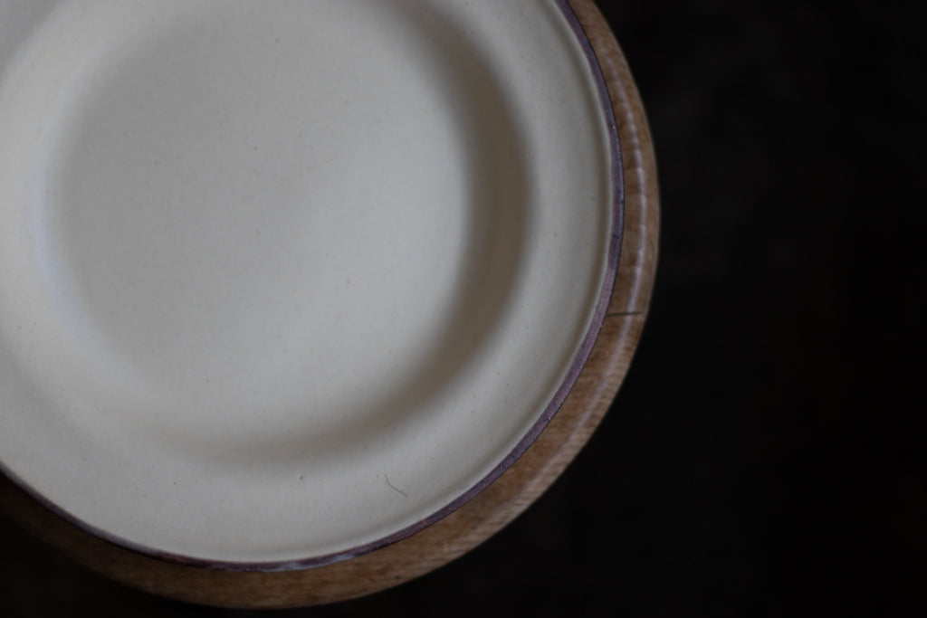 うつわボーメ / リム深皿L(茶ライン) うつわ 陶芸 通販