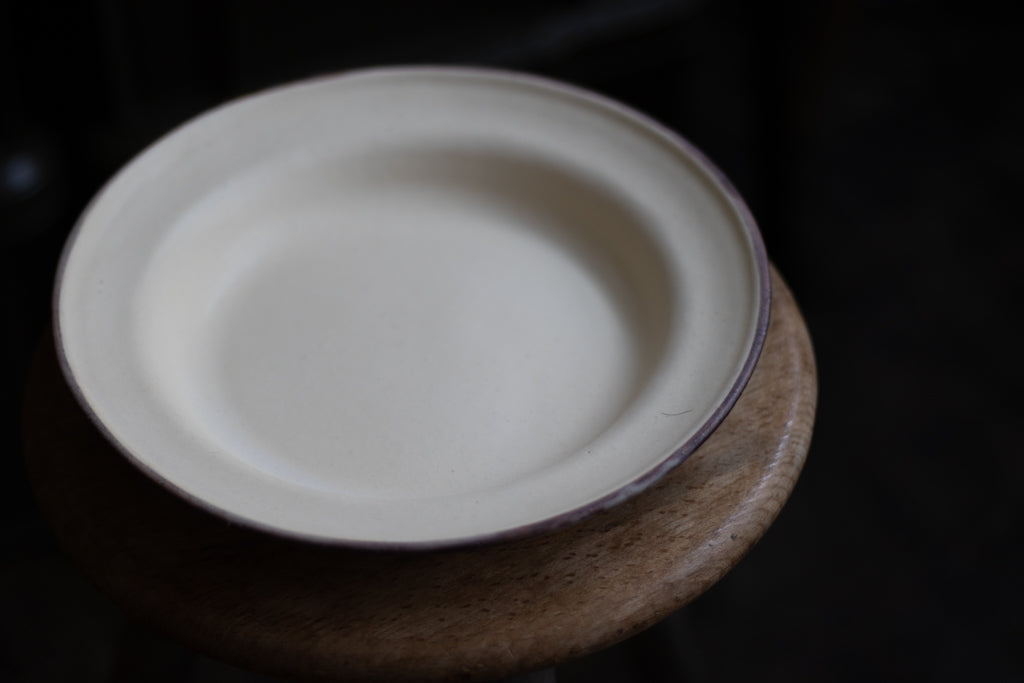 うつわボーメ / リム深皿L(茶ライン) うつわ 陶芸 通販