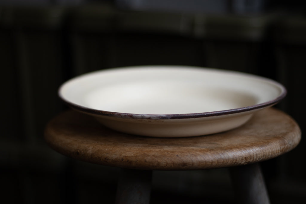 うつわボーメ / リム深皿L(茶ライン) うつわ 陶芸 通販