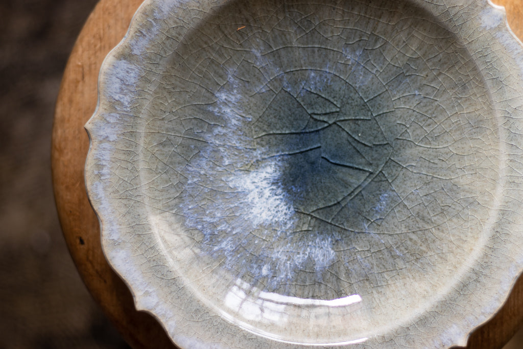 村澤享 / 稜花皿 青灰釉 うつわ 陶芸 通販