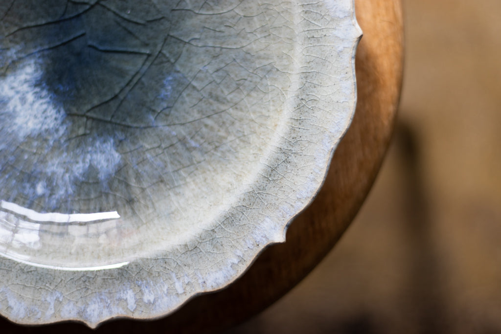 村澤享 / 稜花皿 青灰釉 うつわ 陶芸 通販