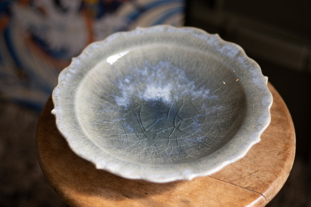 村澤享 / 稜花皿 青灰釉 うつわ 陶芸 通販