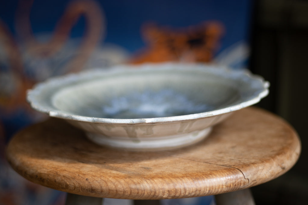 村澤享 / 稜花皿 青灰釉 うつわ 陶芸 通販