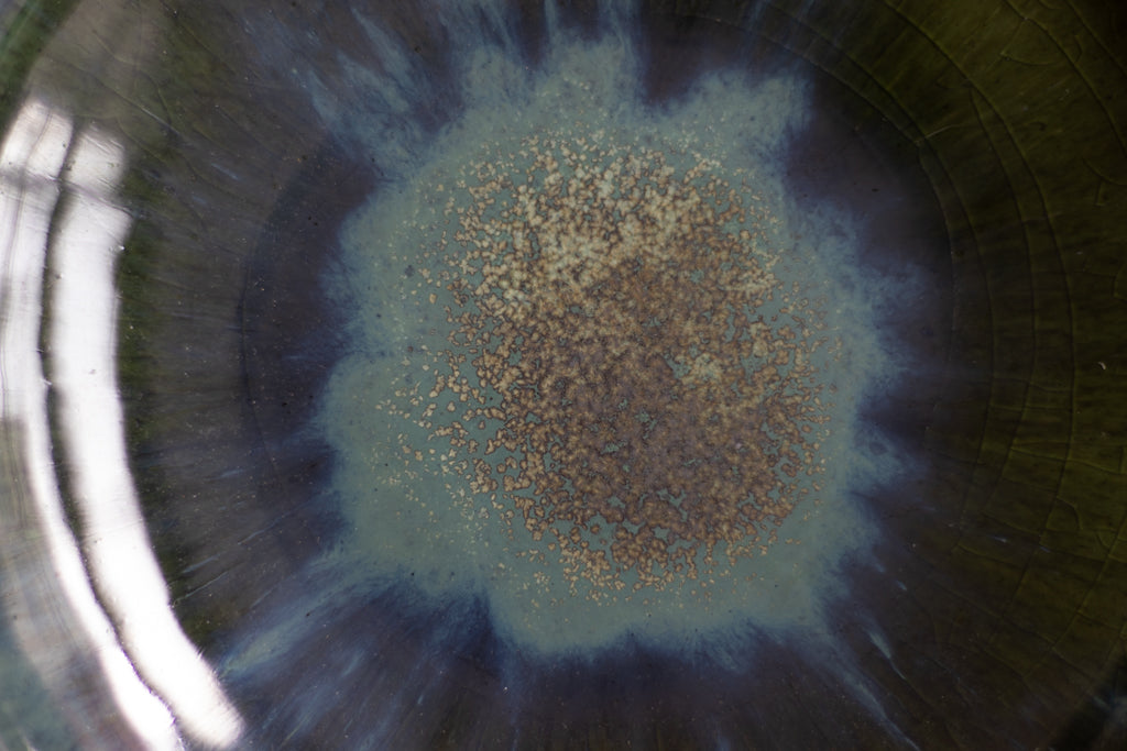 Toru Murasawa / Ryohana platter 8 inches green glitter pottery pottery mail order