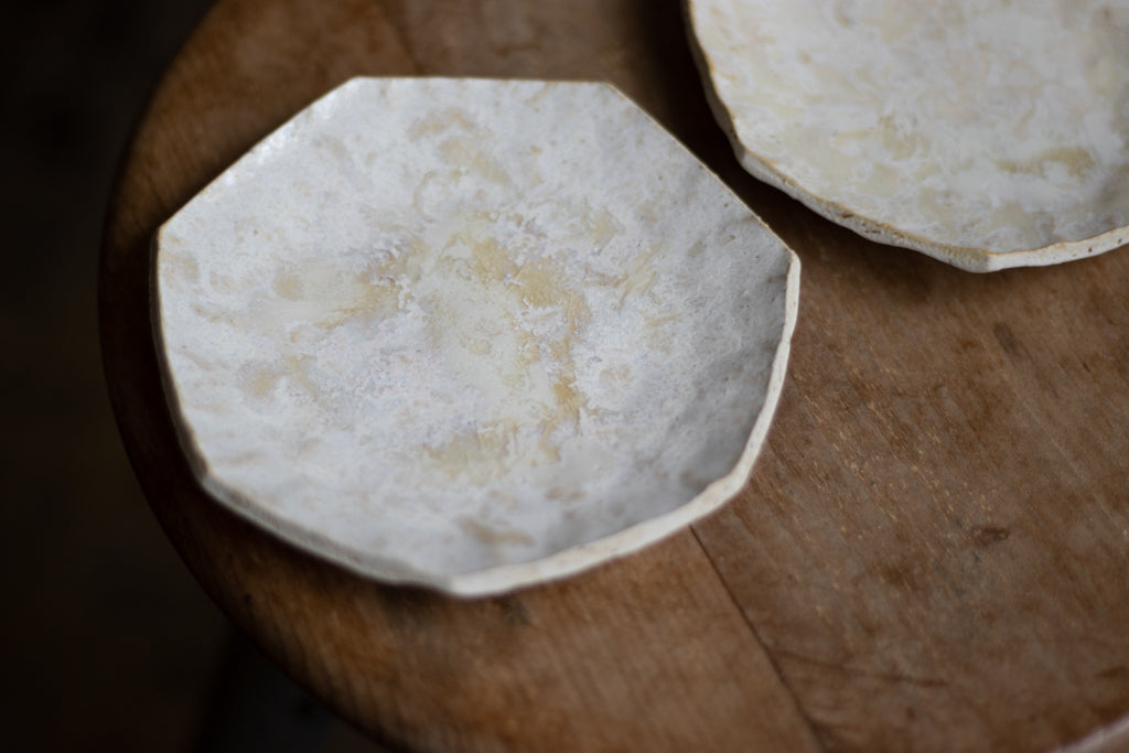 鈴木圭太 / 4寸ナナカク皿(しろ)