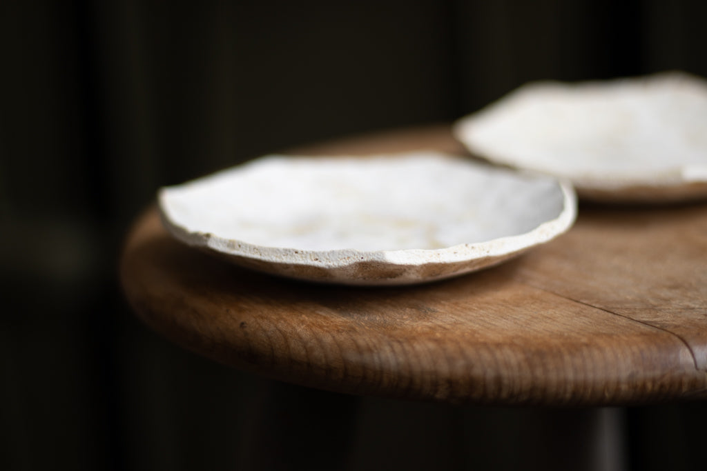 鈴木圭太 / 4寸ナナカク皿(しろ)