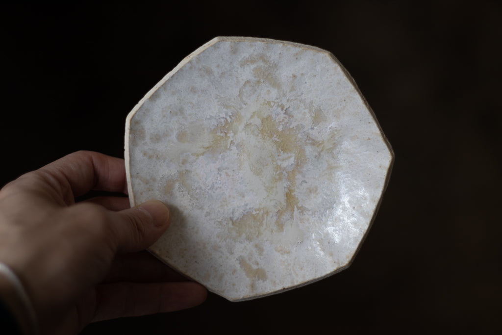 鈴木圭太 / 4寸ナナカク皿(しろ)