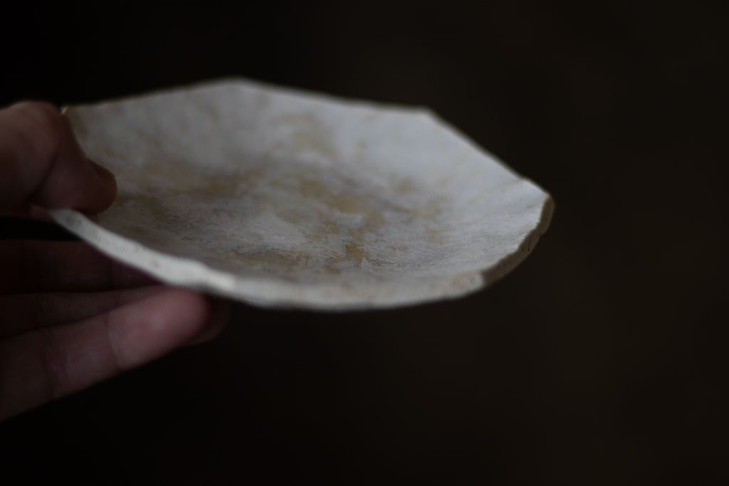 鈴木圭太 / 4寸ナナカク皿(しろ)