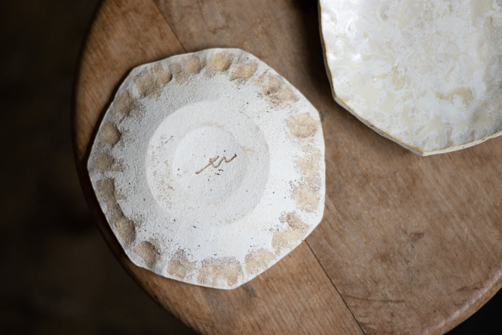 鈴木圭太 / 4寸ナナカク皿(しろ)