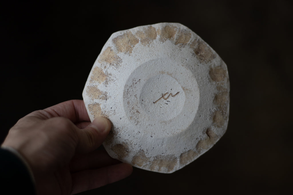 鈴木圭太 / 4寸ナナカク皿(しろ)