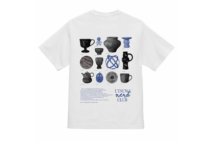 【送料込み】futou original "UTSUWA NERD CLUB" S/S Tシャツ 白 スタンダード・セミワイドシルエット