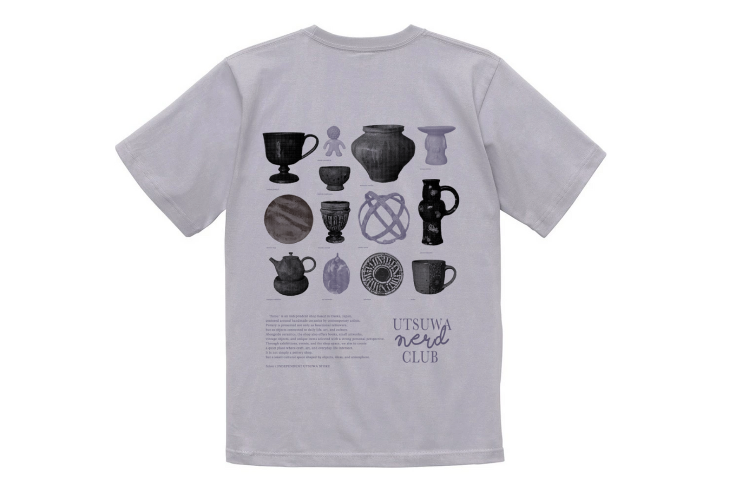 【送料込み】futou original "UTSUWA NERD CLUB" S/S Tシャツ フロストパープル スタンダード・セミワイドシルエット